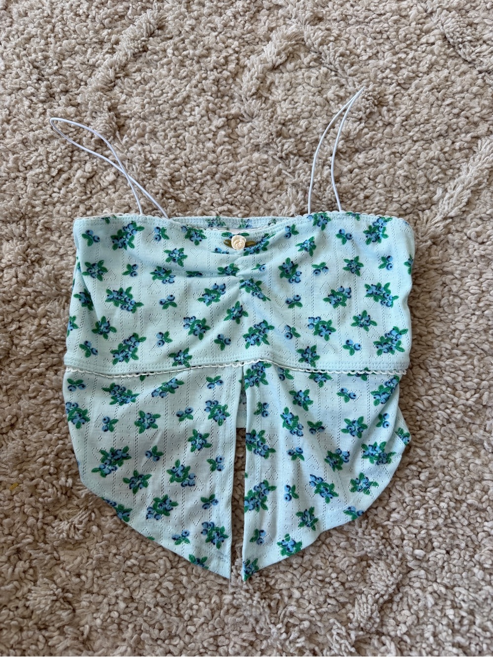 Target White Floral Handkerchief Hem Cami Top